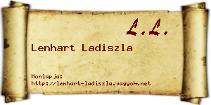 Lenhart Ladiszla névjegykártya